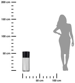 Vaso da fiori in metallo LOFT 55x20 cm nero