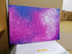 Quadro su tela – Mandala indiana con sfondo galattico