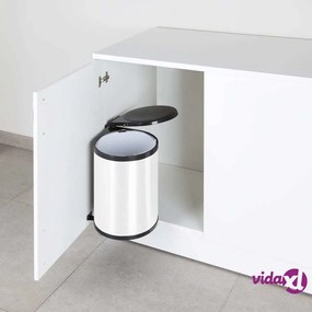 Practo Home Pattumiera da Incasso 14 L Bianca e Nera