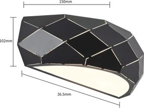 Applique da parete REUS 1xE27/40W/230V, nero