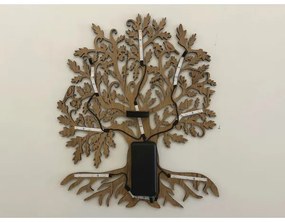 Li-Go 23673/DUB2 - Decorazione da parete LED 10W/5V 20000 mAh 45x55 cm rovere + telecomando