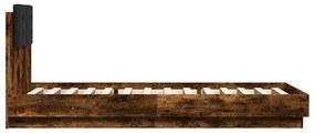 Giroletto con testiera rovere fumo 90x200 cm legno multistrato