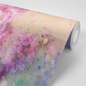 Carta da parati – Ramo di fiori rosa