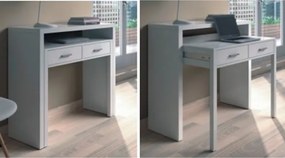 Scrivania Consolle Estraibile Salvaspazio 98x36x87 Cm Bianco Opaco