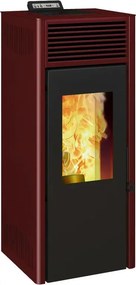Stufa a pellet ventilata INVICTA Nola 10 plus 9.5 KW rossa
