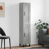 Credenza Grigio Cemento 34,5x34x180 cm in Legno Multistrato 3200477