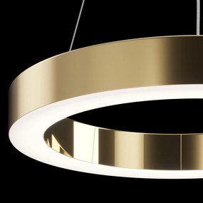 Lampadario A Sospensione Moderno Saturno Acciaio Ottone 1 Luce Led 36W