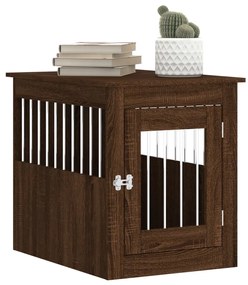 Gabbia cani arredamento rovere marrone 55x75x65cm multistrato