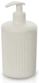 Dispenser sapone da appoggio beige in plastica Ring