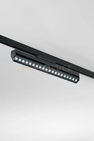 Plafoniera in metallo verniciato nero binario led 30w cct 3000k 400...