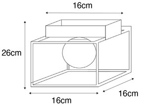 Plafoniera di design oro con vetro bianco - Aniek