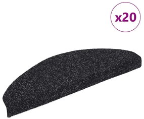 Tappetini Autoadesivi Per Scale 20 Pz Neri 65x21x4 Cm /