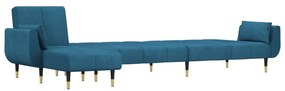 Divano letto a l blu 275x140x70 cm in velluto