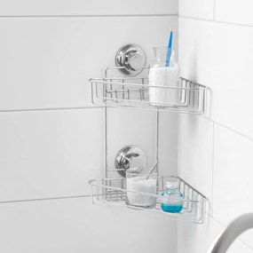 Mensola angolare autoportante in metallo per bagno in argento Bestlock Bath - Compactor