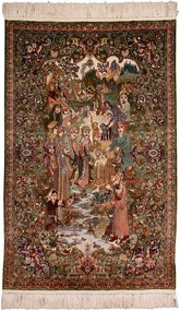 Hereke Tappeto 90x60 Marrone (Cina) Annodato A Mano