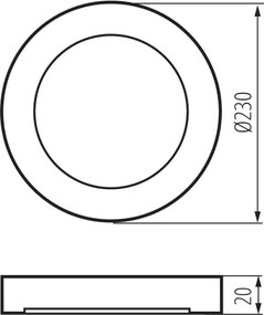 Kanlux 24607- Lampada LED 2 in 1 da soffitto/da incasso ERGA LED/17W/230V 3000/4000/6500K nera