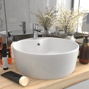 Lavandino Con Troppopieno Bianco Opaco 36x13 Cm İn Ceramica /