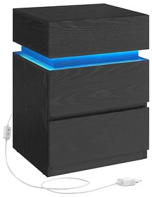 Comodino SMARTIE con illuminazione integrata, nero