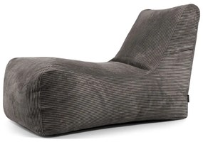 Puof a sacco grigio scuro con rivestimento in velluto a coste Lounge – SLOWDOWN