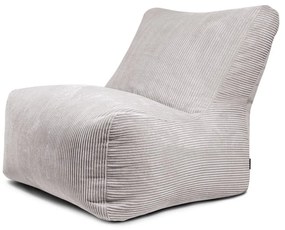 Puof a sacco grigio chiaro con rivestimento in velluto a coste Seat 100 Lounge – SLOWDOWN