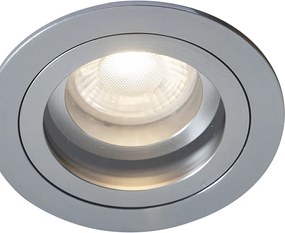 Faretto da incasso moderno color canna di fucile regolabile IP44 - Chuck