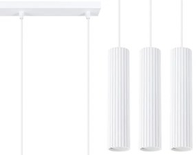 Sollux SL.1537 - Lampadario a sospensione con filo KARBON 3xGU10/10W/230V bianco