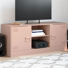 Mobile Porta Tv Rosa 99x39x44 Cm İn Acciaio /