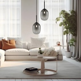 Lampadario a sospensione con filo ALIAS 1xG9/8W/230V diametro 12 cm nero/grigio