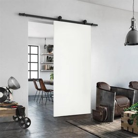 Porta scorrevole reversibile Oxford bianco in mdf bianco, L 93 x H 212 cm, con binario Indus
