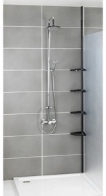 Mensola telescopica angolare nera per il bagno Opal - Allstar