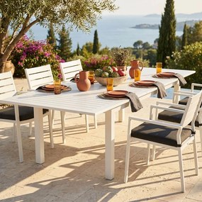 ARGENTUM - tavolo da giardino allungabile in alluminio da 220