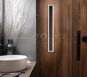 Applique in alluminio colore nero wally led 17w 3000k 1700lm 62,5cm...