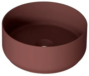 Lavabo da appoggio Kyoto tondo in ceramica rosso