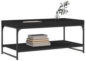 Tavolino da salotto nero 100x49x45 cm in legno multistrato