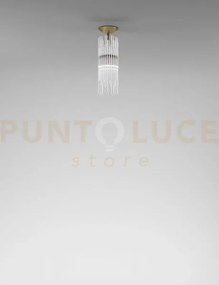 Diadema lampada da soffitto p cristallo bronzo satinato 1 luce atta...