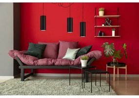 Lampadario a sospensione con filo ZIK 3xE27/40W/230V ragno nero