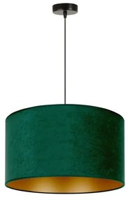 Duolla - Lampadario a sospensione con filo ROLLER 1xE27/15W/230V diametro 40 cm verde scuro/oro