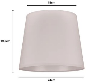 Duolla - Paralume per lampada da tavolo CLASSIC M E27 diametro 24 cm bianco