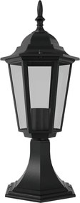 Paletto Lanterna Vintage 40cm E27 IP54 Nero - Serie Tosca