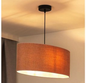 Duolla - Lampadario a sospensione con filo OVAL 1xE27/15W/230V rosa