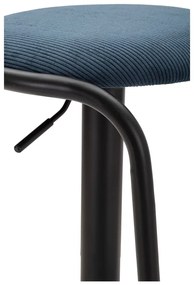 Sedia da bar color petrolio/nera in imbottito con altezza regolabile (altezza della seduta 61 cm) Destiny – Mauro Ferretti