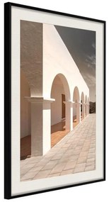 Poster  Sunny Colonnade  Cornice Quadri Cornice nera con pass-partout, Larghezza x Altezza Home decor 20x30