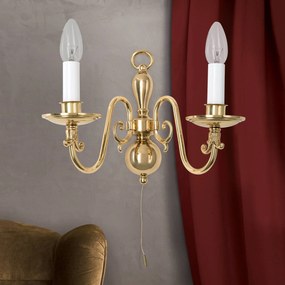 ORION Applique da parete IMKE, dimmerabile, Ottone / Oro, Soggiorno / Sala da pranzo, Ottone, Antico, Applique