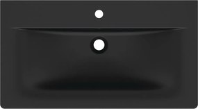 Lavabo nero opaco in ceramica 84x46 cm Silk Black - Ideal Standard