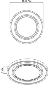 Globo 48136-24 - Plafoniera LED LOGAN LED/24W/230V 3000K diametro 39 cm