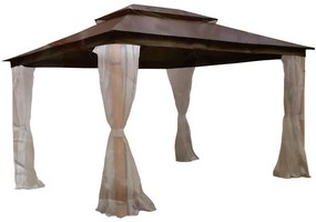 Telo di ricambio in poliestere per gazebo Qamea marrone 300 x 400 cm