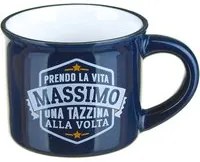 Tazzina caffè con nome Massimo in gres porcellanato