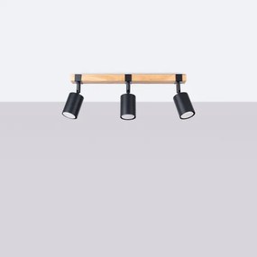 Sollux SL.1345 - Faretto FAGER 3xGU10/10W/230V nero