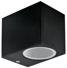 Applique Quadrata Monodirezionale IP65 - GU10 Nera