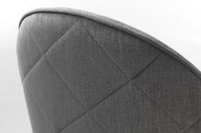 Sedia da pranzo grigia in imbottito con braccioli Minto – Unique Furniture